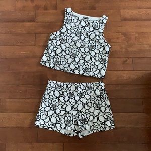 Two Piece Set Floral Outfit